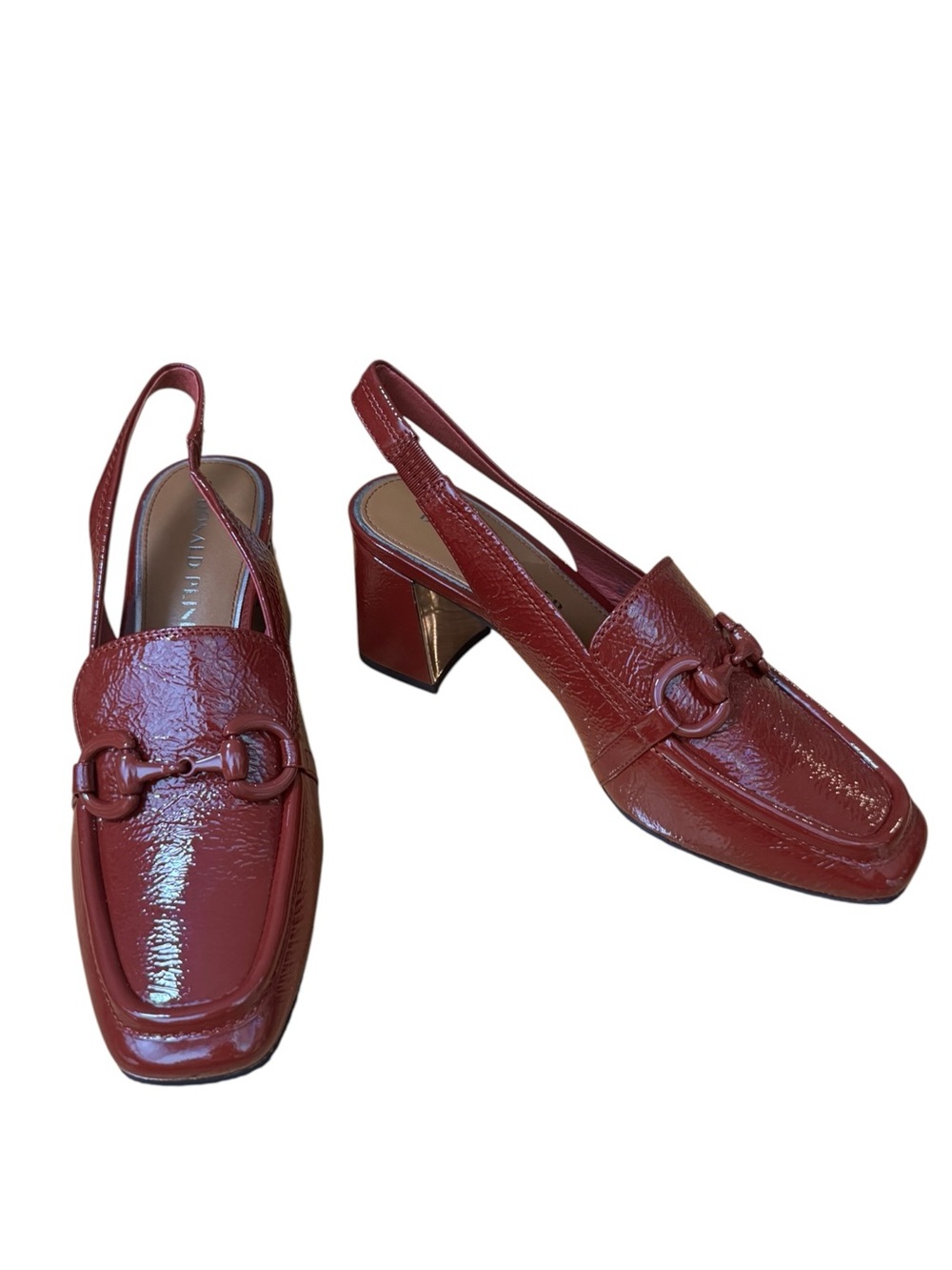 Donald Pliner Loafer Slingback Pump in cranberry 8 NWT